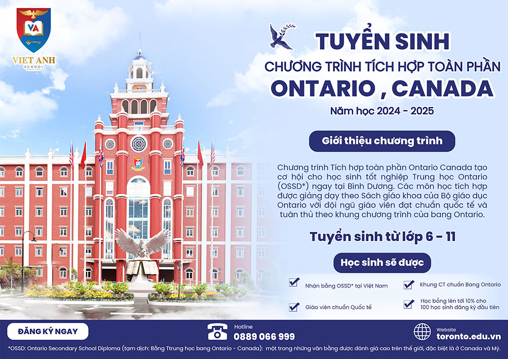 Tuyển sinh Chương Trình Tích Hợp Toàn Phần Ontario, Canada – Việt Anh 3