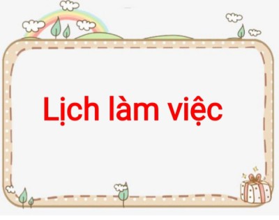 Lịch làm việc tuần 2 (Tháng 2)