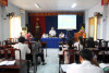 Đ/C Nguyễn Văn Chệt - Thành ủy viên - Bí thư Đảng ủy Khối VH-XH - Bí thư Chi bộ - Trưởng Phòng Giáo dục và Đào tạo phát biểu
