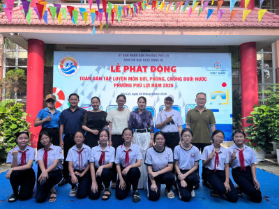 TRƯỜNG THCS PHÚ HOÀ TÍCH CỰC HƯỞNG ỨNG LỄ PHÁT ĐỘNG TOÀN DÂN TẬP LUYỆN MÔN BƠI, PHÒNG CHỐNG ĐUỐI NƯỚC NĂM 2026